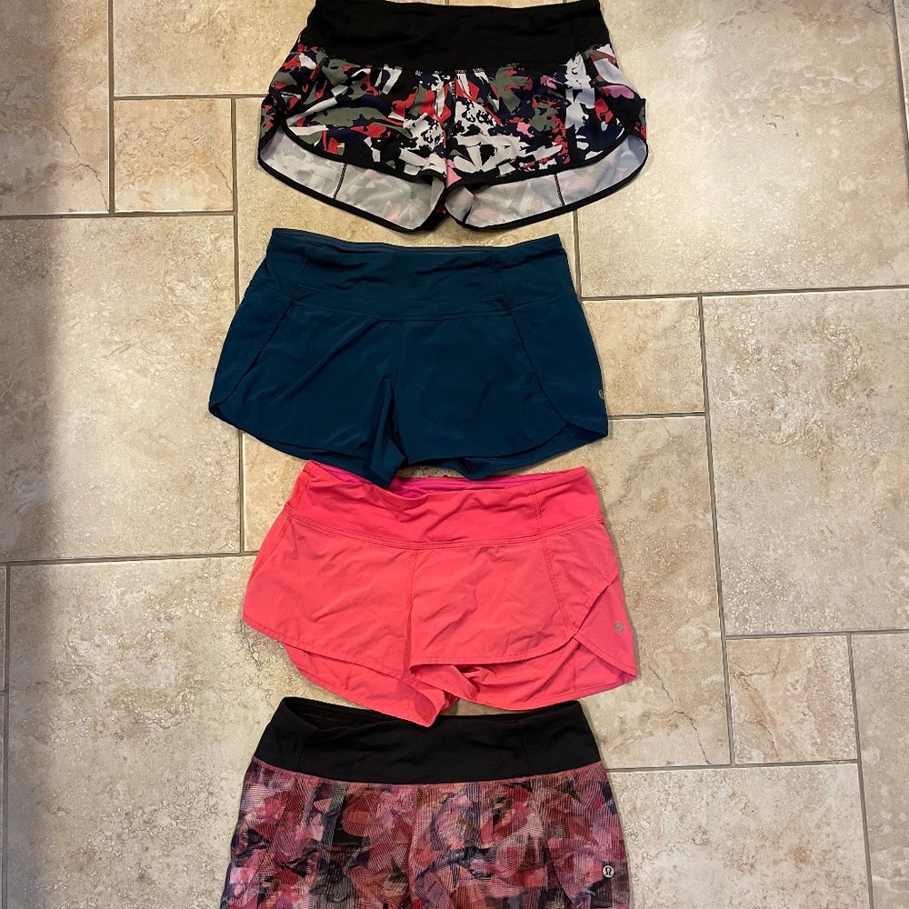 Lululemon Size 6 Shorts Lot